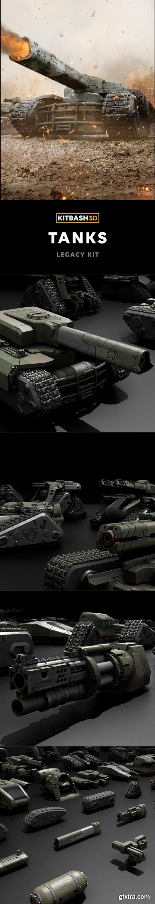 Kitbash3D - Veh: Tanks