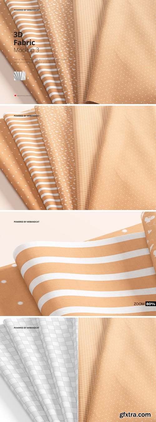 Folded Fabric Mockup 03