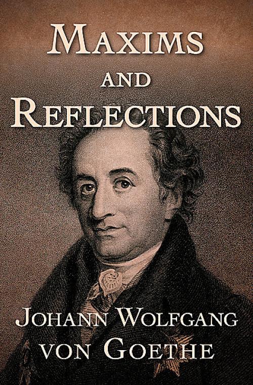 Maxims and Reflections -- Johan Wolfgang Von Goethe - T. Bailey Saunders
