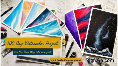 100 Day Project with Watercolours - Practice Your Way Into an Expert