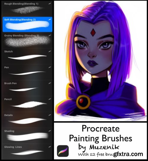 Gumroad – Procreate Painting Brushes- Set of 10