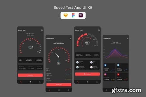 Speed Test App UI Kit