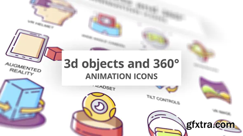 Videohive 3D objects & 360 - Animation Icons 30885077