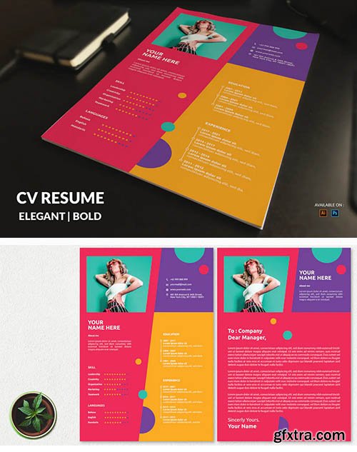 CV Resume Bold And Multicolor