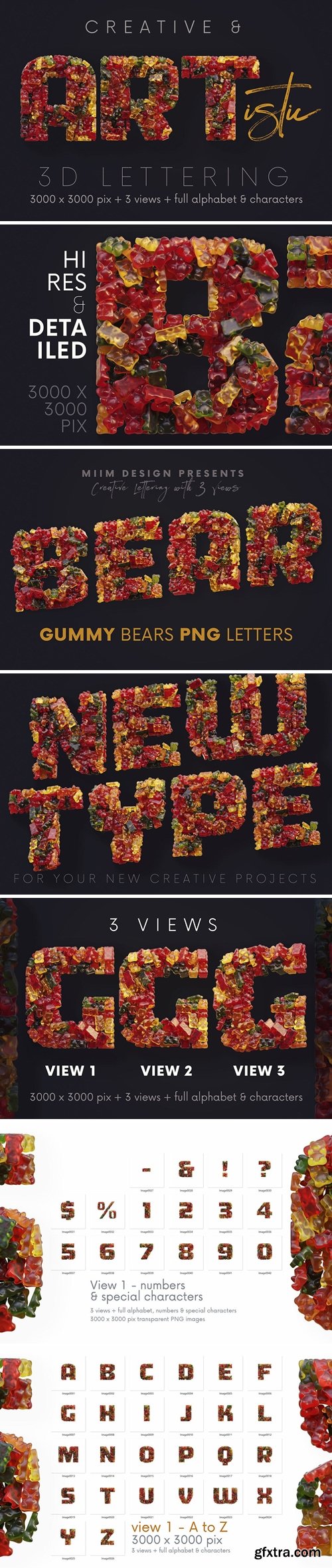 Gummy Bears - 3D Lettering