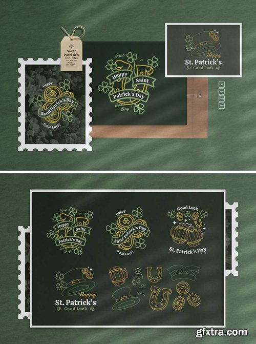 Saint Patrick Label Badges