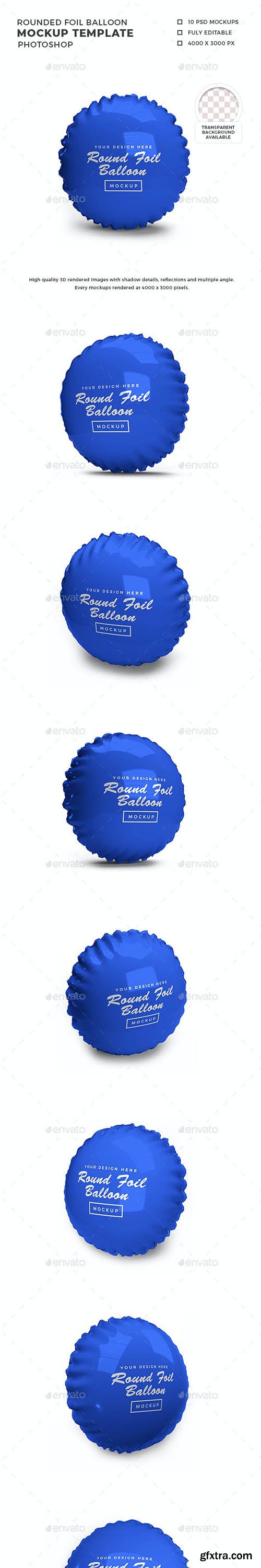 GraphicRiver - Rounded Foil Balloon 3D Mockup Template 30873705