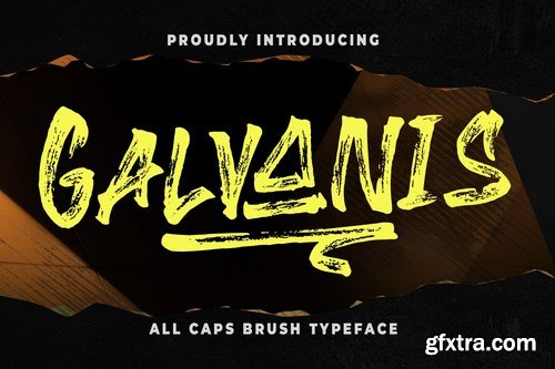Galvanis All Caps Brush Typeface