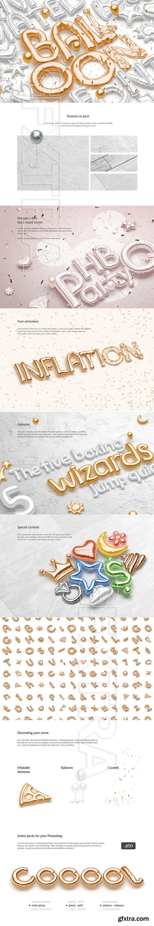 CreativeMarket - Animated Balloon Font | Side Pack 5886091