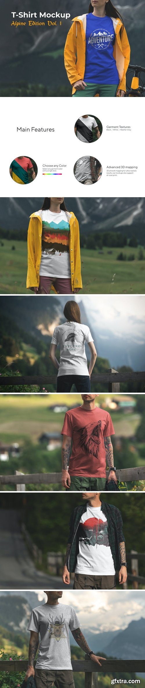 T-Shirt Mockup Alpine Edition Vol. 1