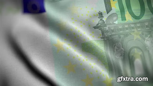 Videohive 100 Euro Note Flag Close Up HD 30443342