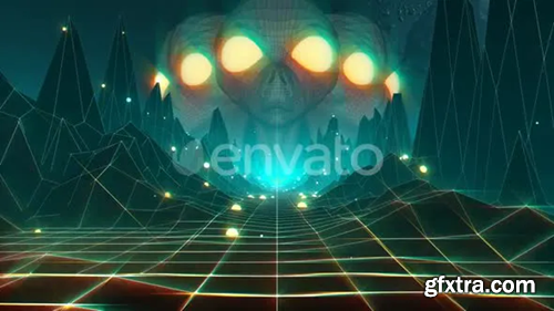 Videohive Low Poly Alien Planet VJ Background 24412556