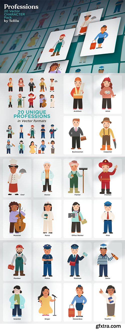 20 Profession Character pack