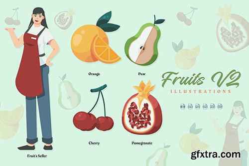 Fruits v2 illustrations