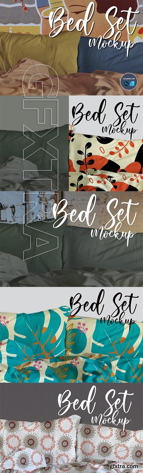 Bed set Mockup