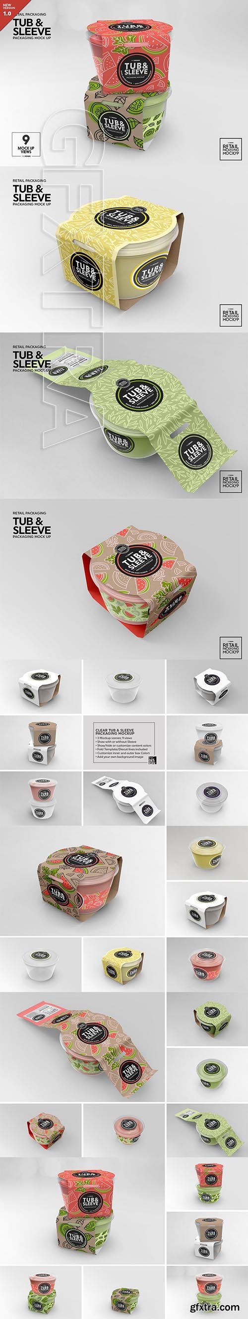 CreativeMarket - Tub and Sleeve Packaging Mockup 5987800