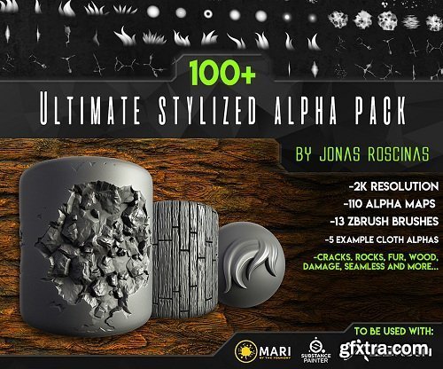 Cubebrush – 100+ Ultimate Stylized Alpha Pack by J Roscinas