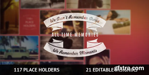 Videohive 117 PlaceHolders + 21 Insignia - Memories Slideshow 9404344