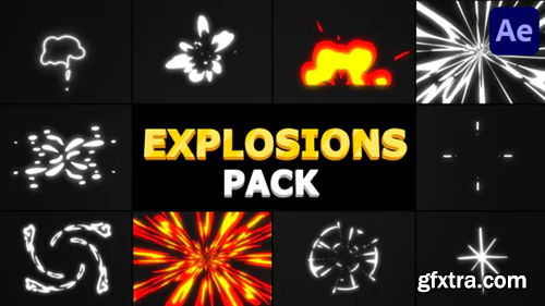Videohive Cartoon Explosions Pack | After Effects 31259681
