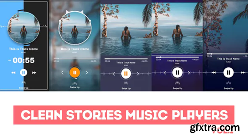 Videohive Clean Stories Music Players 24495980