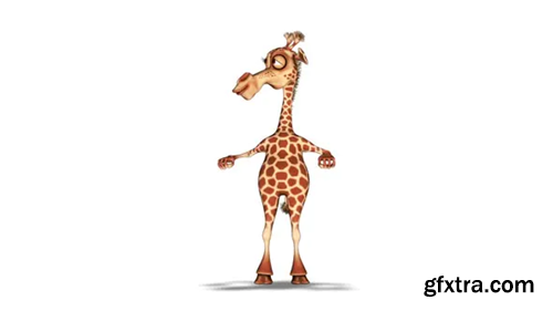 Videohive Cartoon 3D Giraffe Dance Looped on White 31243789