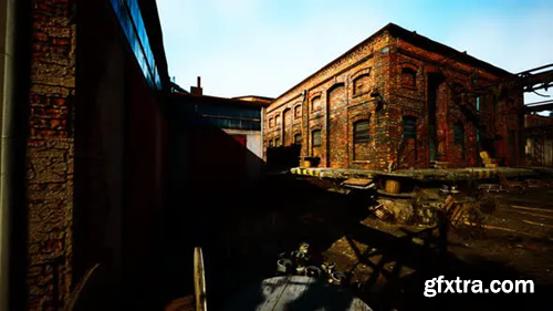 Videohive Abandoned Industry Buildings at Sunset 31253128