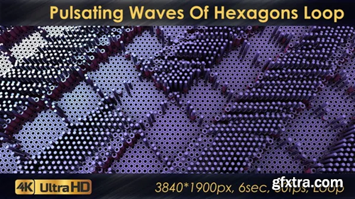 Videohive Pulsating Waves Of Hexagons Shapes Loops 31253807