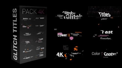 Videohive - Glitch Titles Pack 4K - 30854308