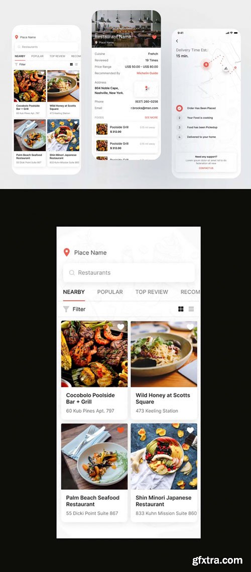 Restaurant App Template for Figma