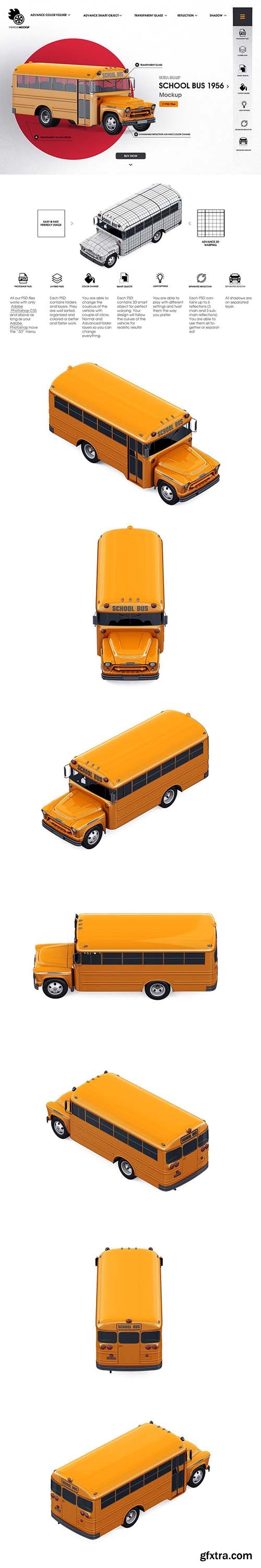 CreativeMarket - School Bus 1956 mockup 5960356