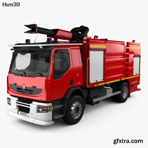 Renault Premium Lander Fire Truck 2011 3D model