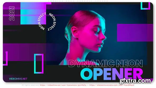 Videohive Fashion Neon. Musical Dynamic Opener 31424026