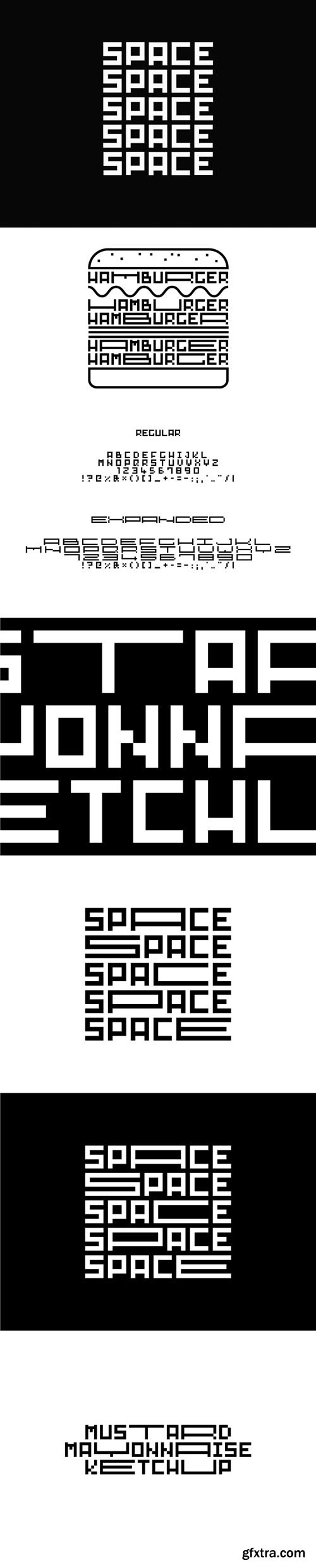 SpaceType - Blocky Sans Serif Font [2-Weights]