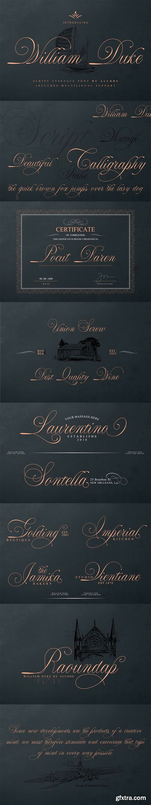 William Duke - Script Typeface Font