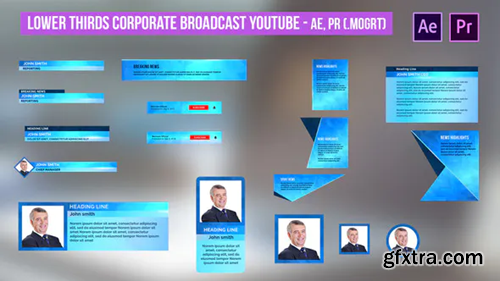 Videohive Lower Thirds Corporate Broadcast YouTube - AE, PR 31482376
