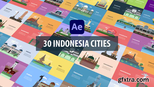 Videohive Indonesia Cities Animation | After Effects 31522657