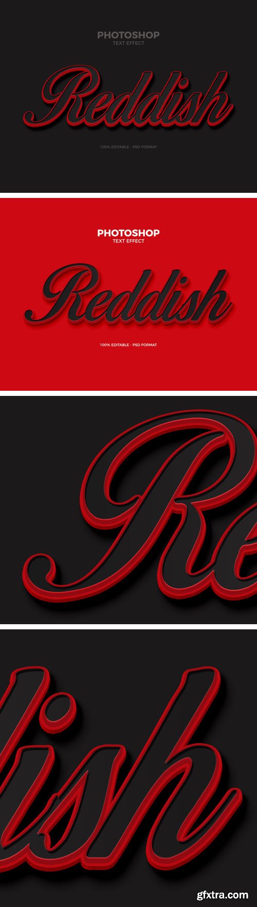 Reddish Text Effect for Photoshop