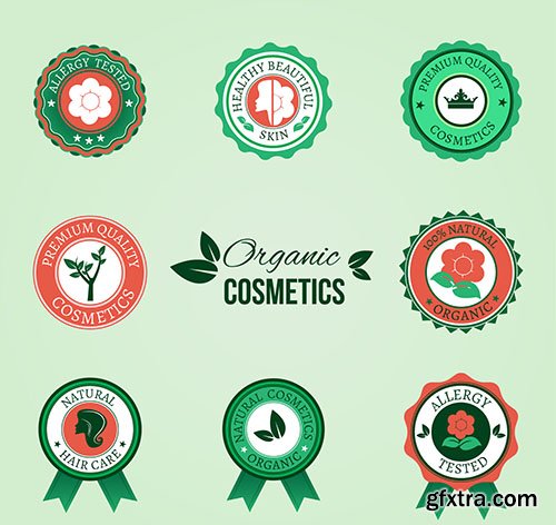 Organic cosmetic badges