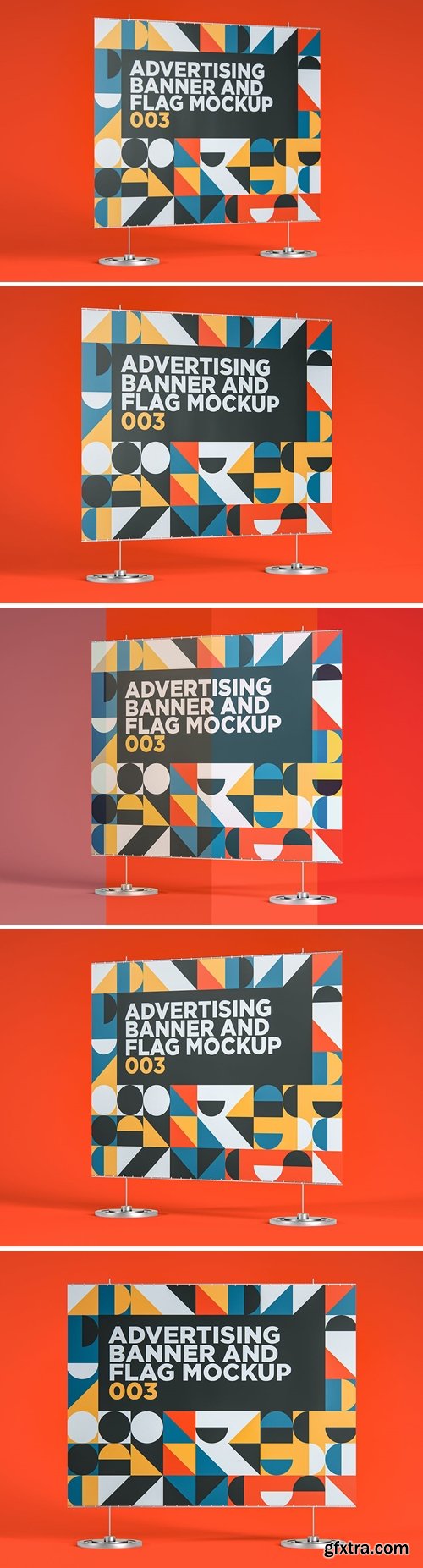 Advertising Banner And Flag Mockup 003