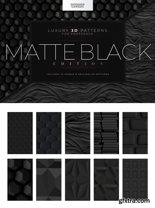 3D Matte Black Patterns