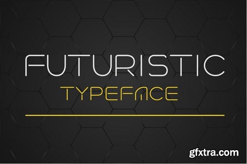 Futuristic linear font