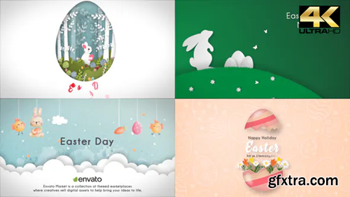 Videohive Happy Easter Day (4 in 1) 31670426