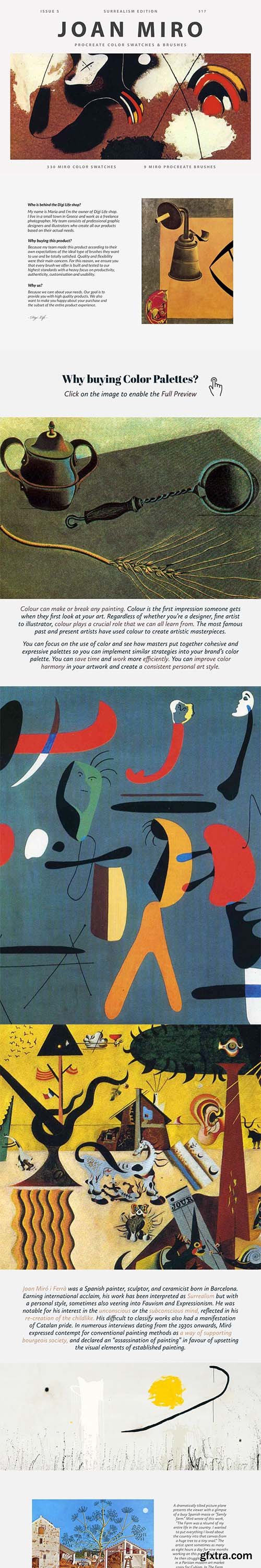 CreativeMarket - Joan Miro\'s Art Procreate Brushes 5965790