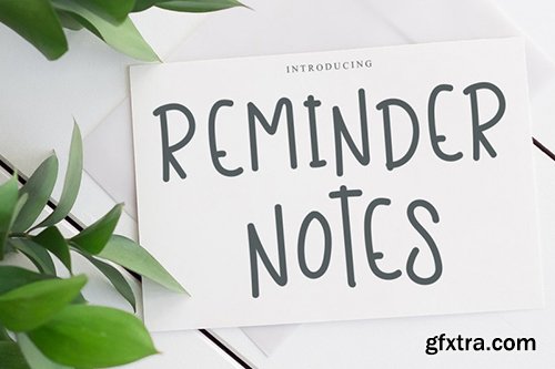 Reminder Notes Font