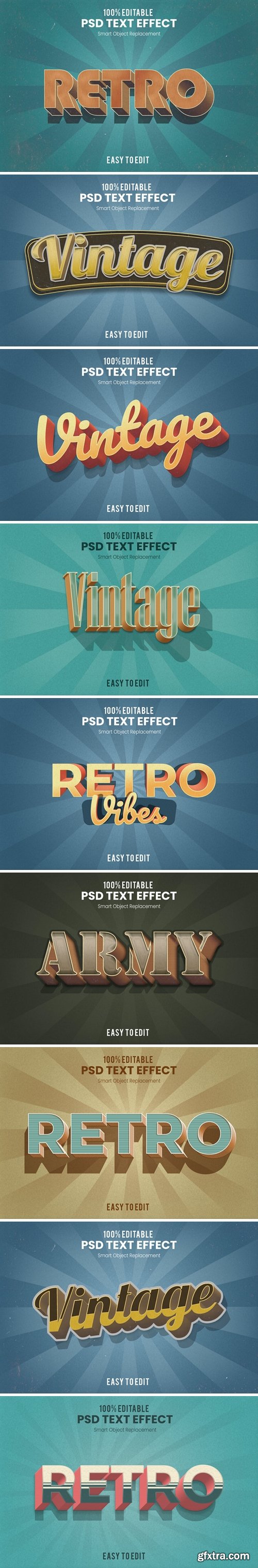 Vintage 3D Text Effect Bundle