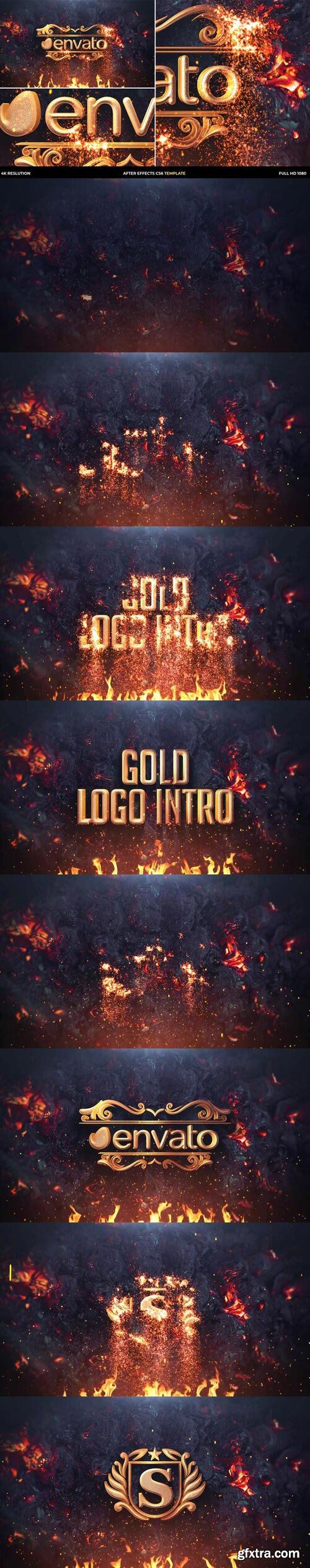 Videohive - Gold Particles Logo Intro - 30270705