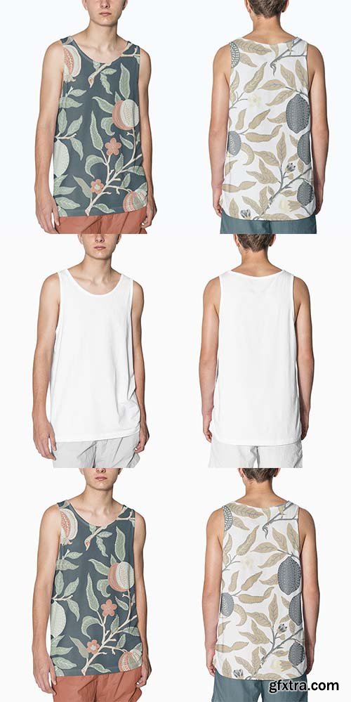 Teen’s tank top mockup design streetwear fashion