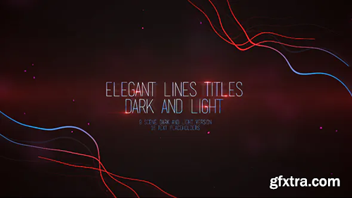 Videohive Elegant Lines Titles: Dark and Light 16386628