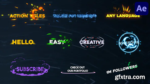 Videohive Colorful Action Titles | After Effects 31737707