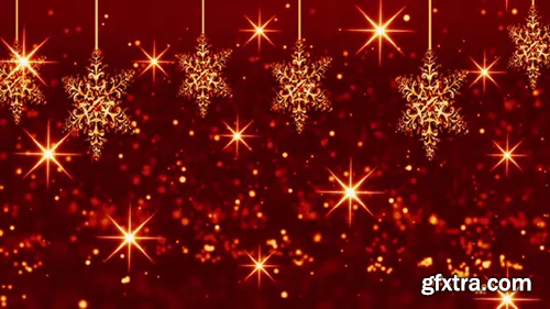 Videohive Christmas Light Snowflakes Background 29641511